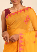 Yellow Kasuti Pattern Woven Tussar saree - Taashi