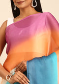 Multicolor Dyed Chiffon Saree - Taashi