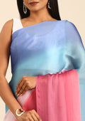 Multicolor Dyed Chiffon Saree - Taashi