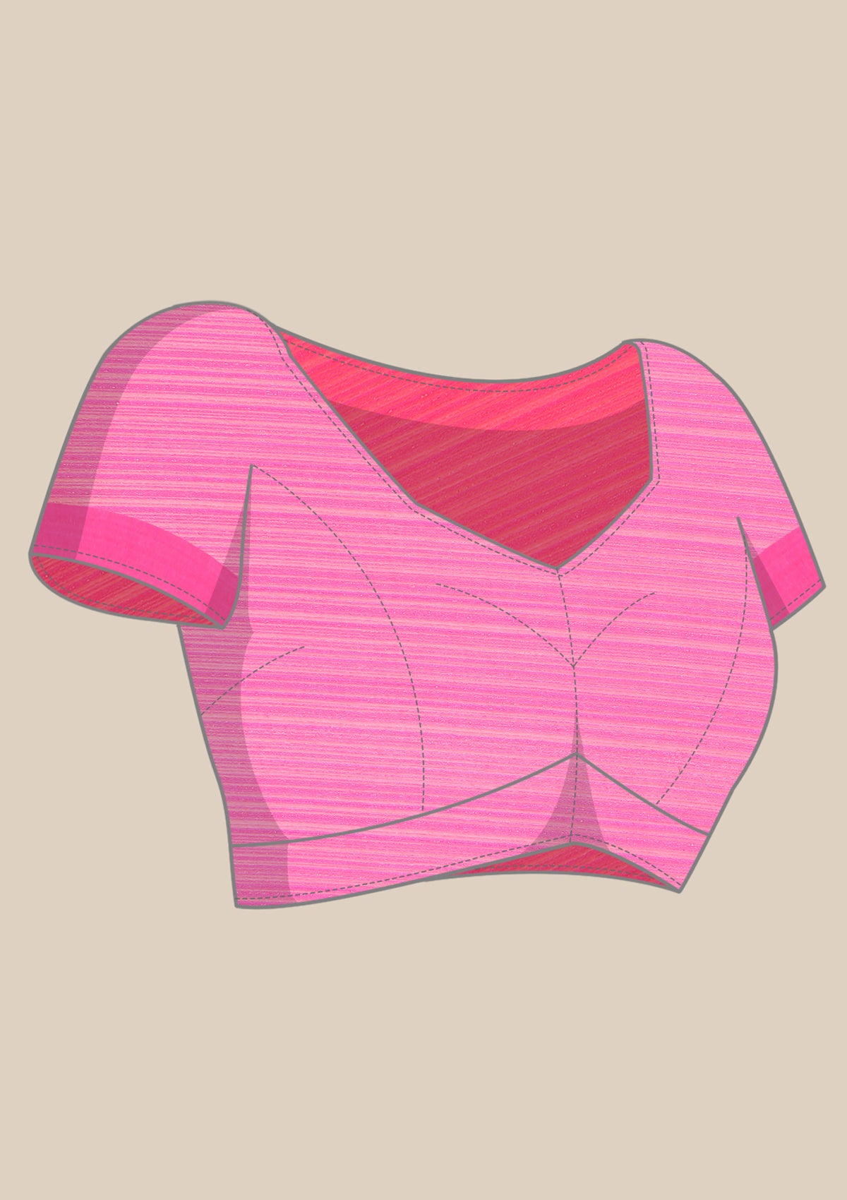 Pink Chiffon Saree