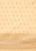 Cream Traditional Pattern Woven Tussar Saree - Taashi