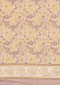 Copper A/O Floral Printed Art Tussar Matka Silk Saree - Taashi