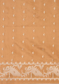 Beige Stylised Ikat Pattern Tussar Saree - Taashi