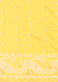Yellow Stylised Ikat Pattern Tussar Saree - Taashi
