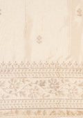 Cream Fancy Embroidery Tussar Saree - Taashi