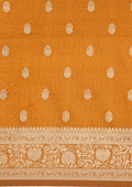Mustard Traditional Woven Tussar Saree - Taashi