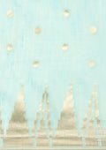 Sky Blue Traditional Temple Pattern Tussar Saree - Taashi