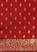 Maroon Butta Woven Tussar Saree - Taashi