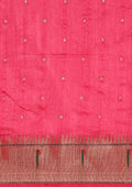 Pink Paithani Pattern Tussar Saree - Taashi