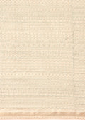Cream Fancy Embroidery Tussar Saree - Taashi