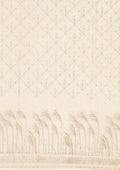 Cream Fancy Embroidery Tussar Saree - Taashi