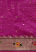 Magenta Paithani Pattern Tussar Saree - Taashi