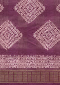 Purple Abstract Printed Tussar Saree - Taashi