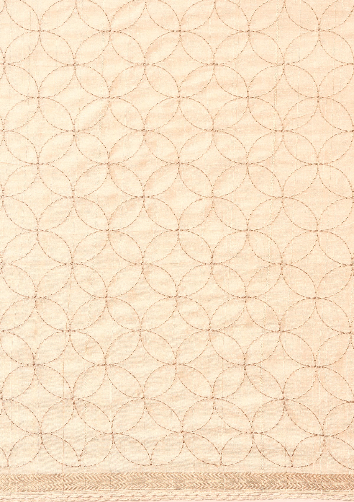 Cream Fancy Embroidery Tussar Saree - Taashi