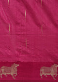 Violet Jacquard Pattern Placement Tussar Saree - Taashi