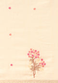 Cream Fancy Embroidery Tussar Saree - Taashi