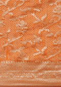 Rust Jaal Woven Tussar Saree - Taashi