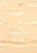 Beige Geometric Floral Woven Tussar Saree - Taashi