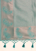 Emerald Green Tissue Brocade Art Silk SareeÂ  - Taashi