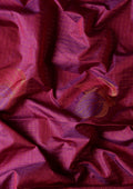 Magenta Tissue Checks Silk Saree - Taashi