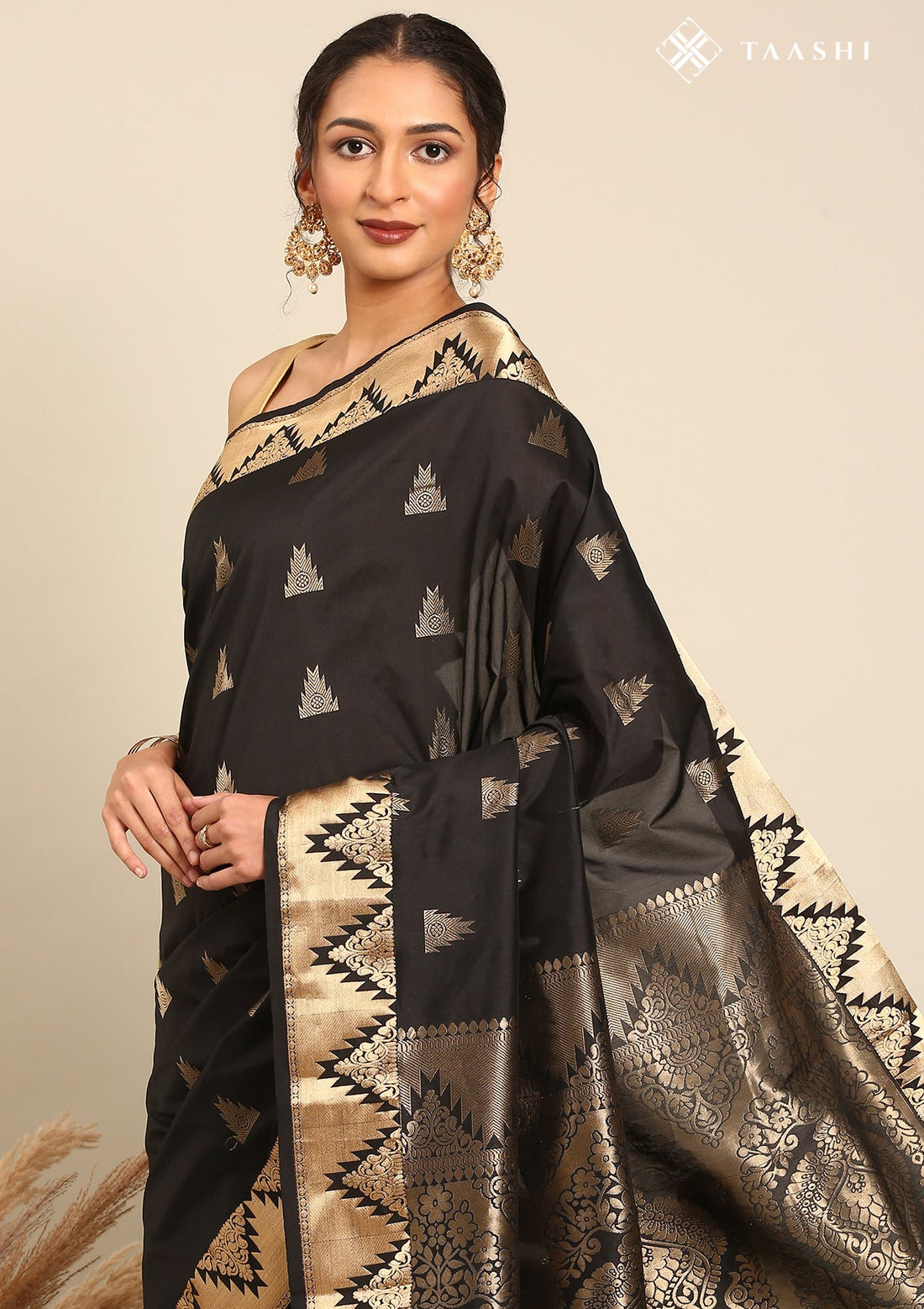 Black Silk Kanjivaram Saree