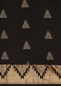 Black Temple Art Silk Saree - Taashi