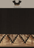 Black Temple Art Silk Saree - Taashi