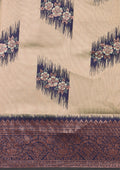 Sage Green Tissue Brocade Art Silk Saree - Taashi