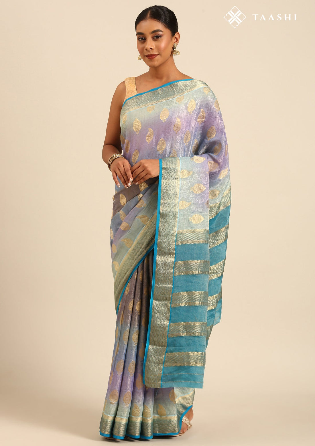 Multicolour Pure Mysore Crepe Saree