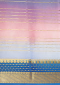 Soft Color Changing Blue And Pink Striped Woven Mysore Silk Saree - Taashi