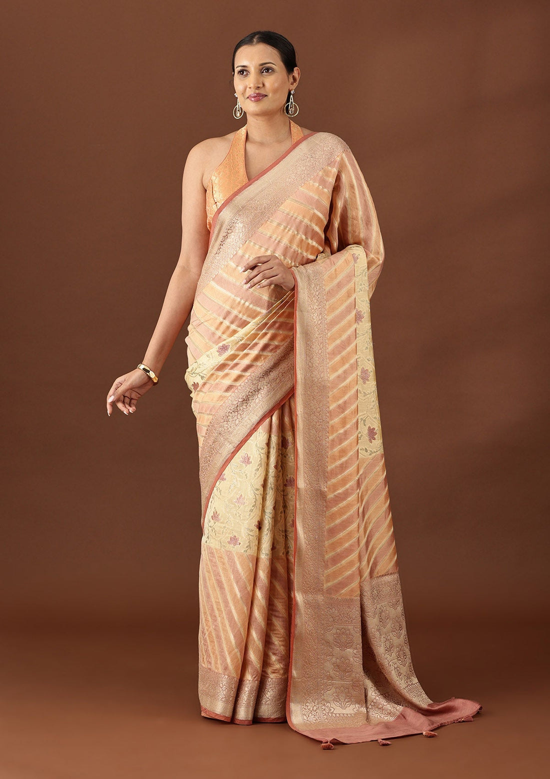 Pastel Yellow Pure Silk Woven Saree