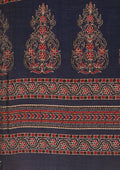 Indigo Block Printed Cotton Saree - Taashi