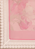 Pink Floral Shimmery Georgette Saree - Taashi