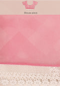 Pink Floral Shimmery Georgette Saree - Taashi