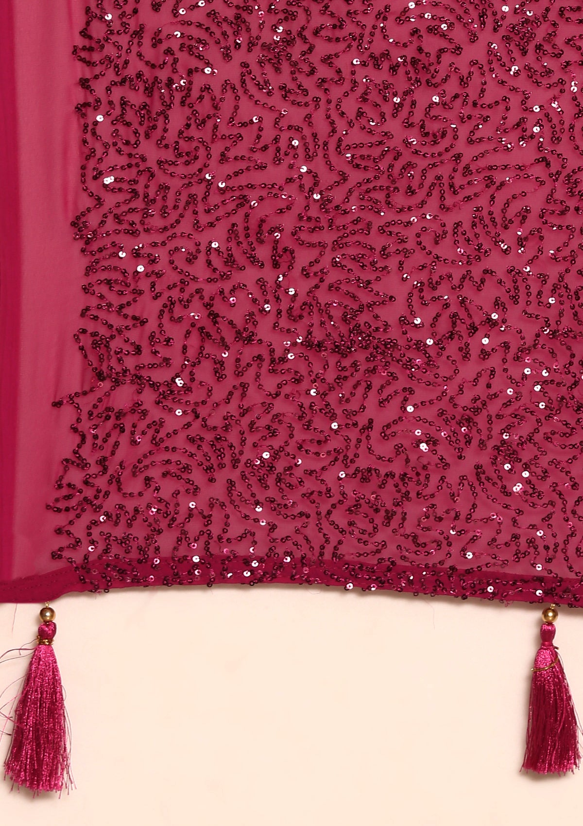 Violet Sequin Embroidered Georgette Saree