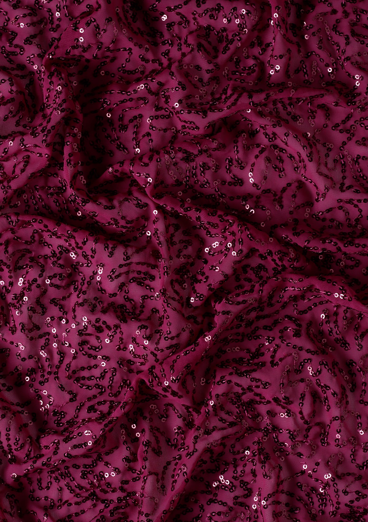 Violet Sequin Embroidered Georgette Saree
