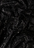 Black Sequin EmbroideRed Georgette Saree - Taashi