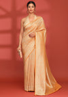Mustard Yellow Pure Georgette Khaddi Banarasi Saree