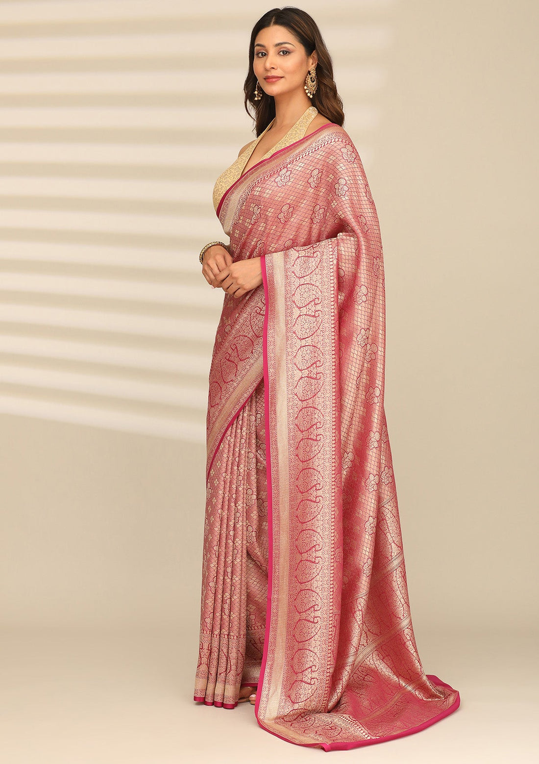 Forest Green Pure Georgette Khaddi Banarasi Saree