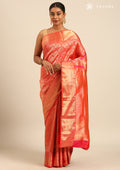 Orange Kanchipuram Saree - Taashi