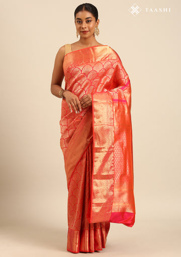 Orange Kanchipuram Saree