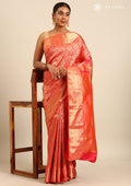 Orange Kanchipuram Saree - Taashi