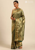 Dark Green Kanchipuram Saree - Taashi