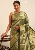 Dark Green Kanchipuram Saree - Taashi