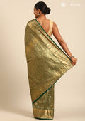 Dark Green Kanchipuram Saree - Taashi