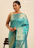 Peacock Green And Blue Kanchipuram Saree - Taashi