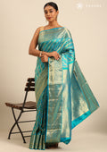 Peacock Green And Blue Kanchipuram Saree - Taashi