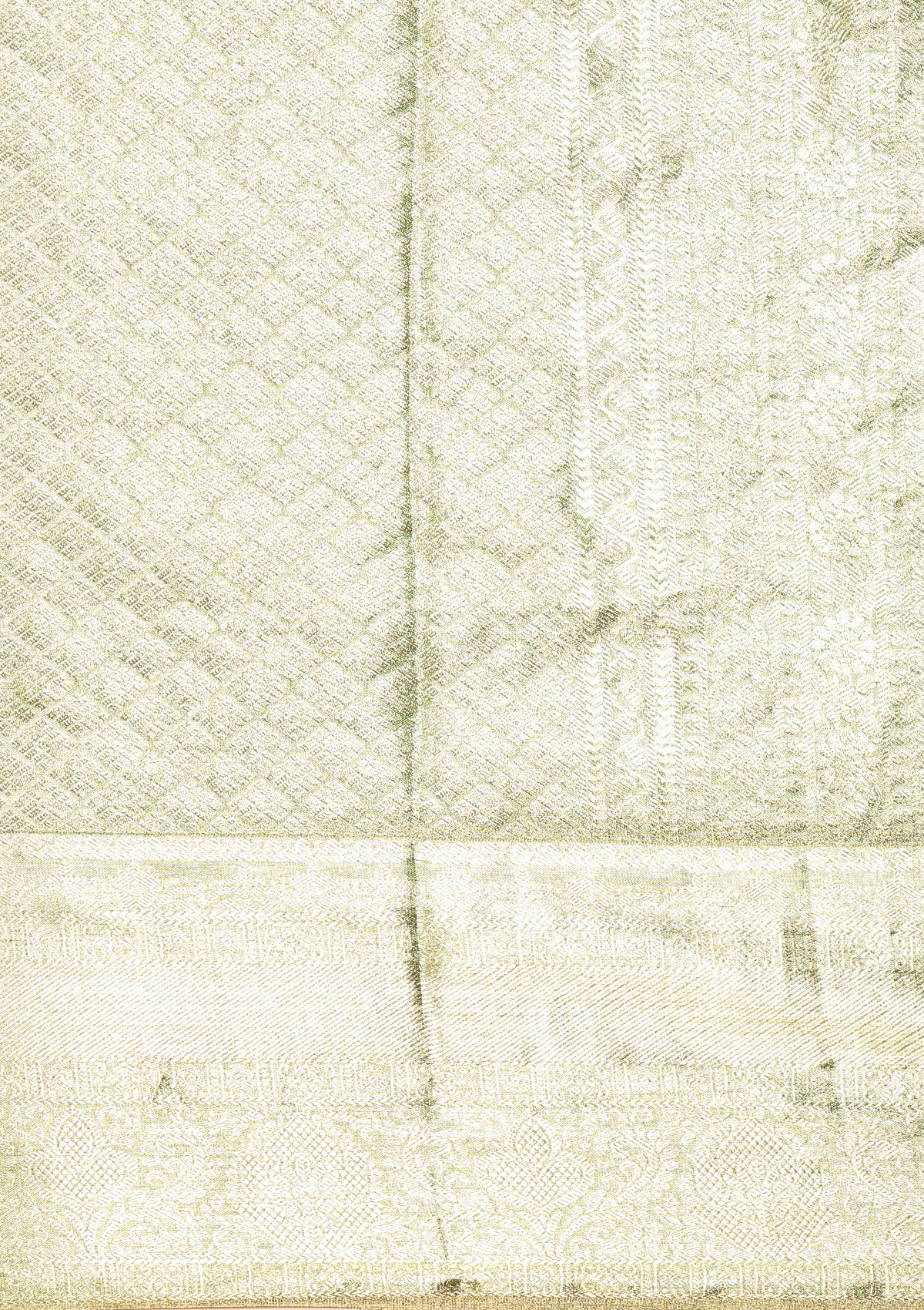 Pista Green Jacquard Woven Kanchipuram Saree - Taashi