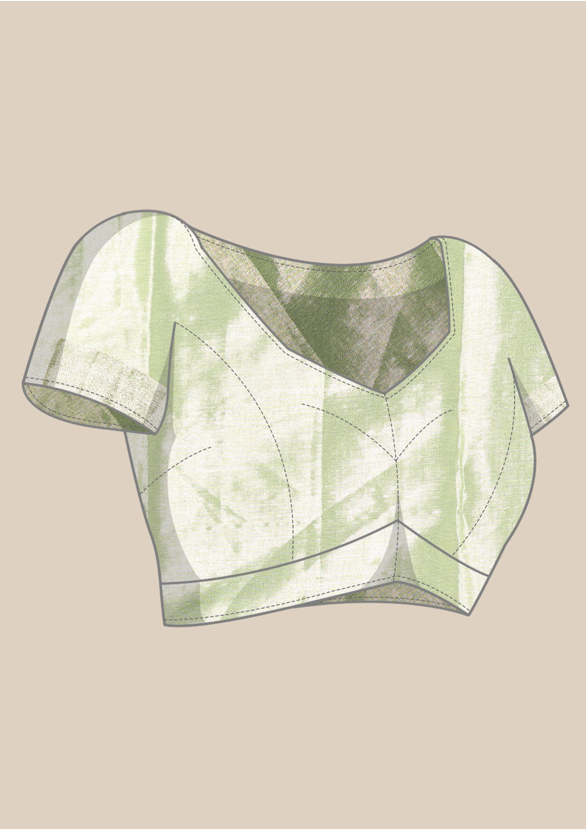 Pista Green Jacquard Woven Kanchipuram Saree - Taashi
