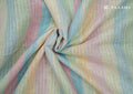 Multicolor Striped Linen Saree - Taashi